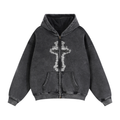 Zip-Through Boxy DN Fleece Hoodie