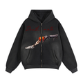 Sunfade Two-way Zipper Boxy Fleece Hoodie