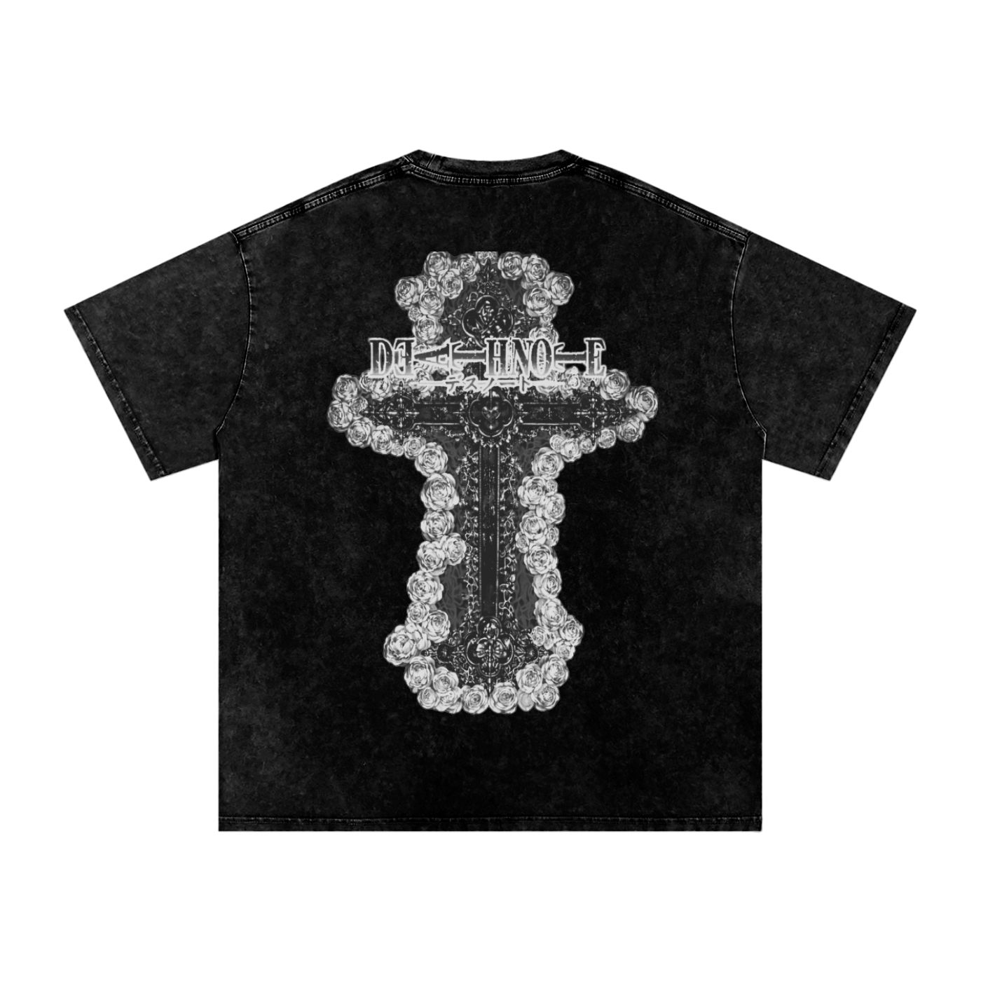 Snow Washed Oversized DN cross T-Shirt